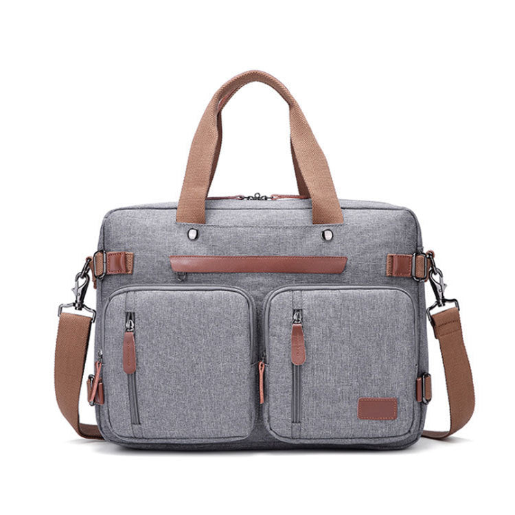 Color: Light Grey, Size: 15.6 inch - Men's Multifunctional Portable Briefcase