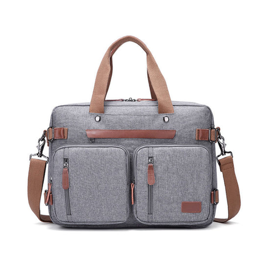 Color: Light Grey, Size: 15.6 inch - Men's Multifunctional Portable Briefcase