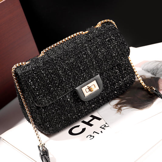 Color: Black, Size: large - Single Shoulder Chain Small Square Bag