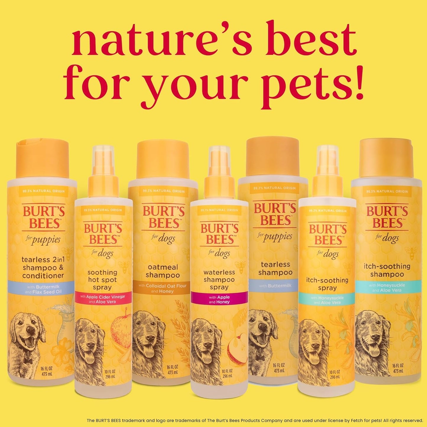Waterless Shampoo Spray for Dogs with Apple and Honey, 99.1% Natural Origin Formulas, Waterless Dog Shampoo - Gentle Dry Shampoo for Dogs, Best Dog Shampoo, 10 Oz