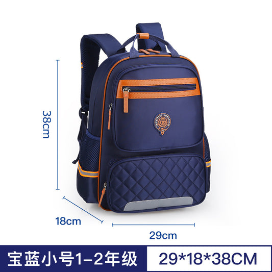 Color: Deepblue, Model: small - New children's schoolbag Korean version of primary school schoolbag 1-3-4-6 grade male and female double shoulder bag custom knapsack