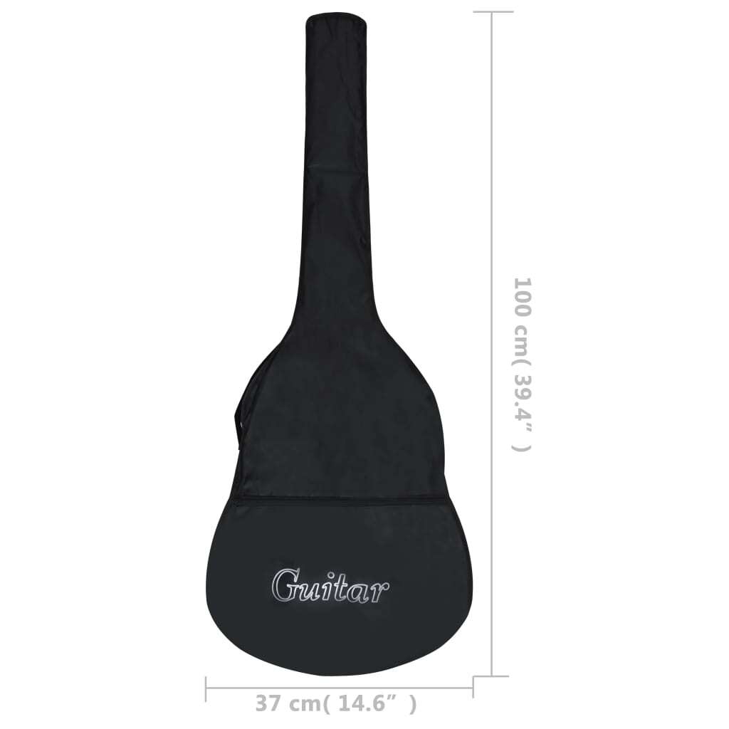 Guitar Bag for 4/4 (39") Classical Guitar Black 39.4"x14.6" Fabric