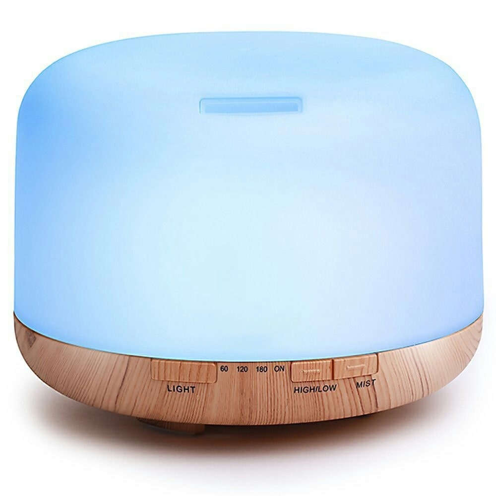 Difusor de aromaterapia de aceites esenciales que cambia de color con control remoto