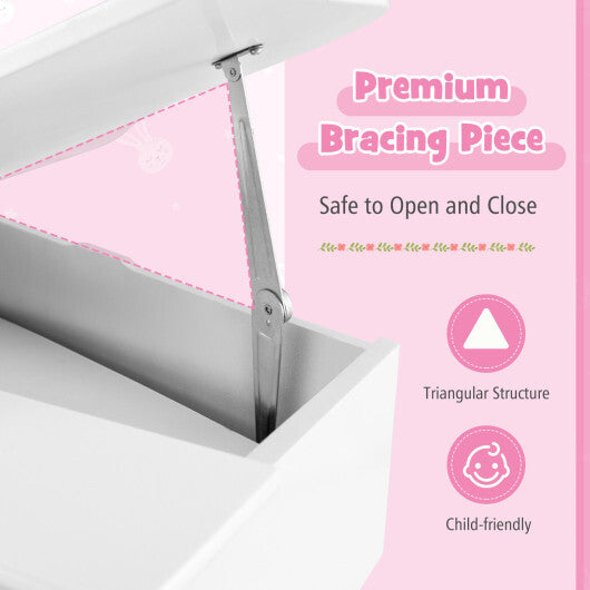 30-Key Wood Toy Kids Grand Piano with Bench and Music Rack-White - Color: White