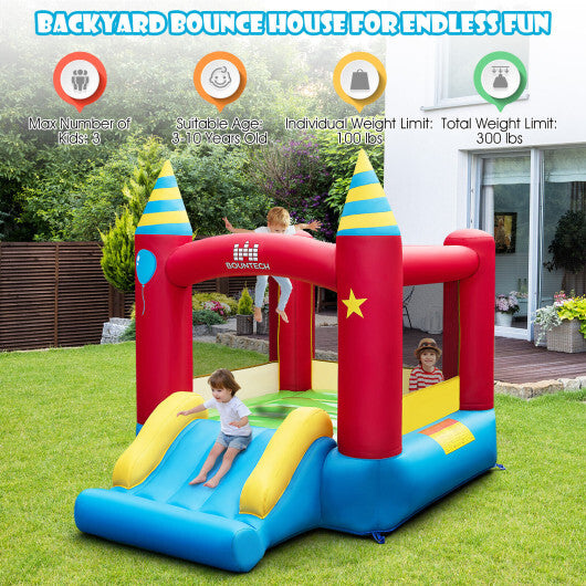 Castillo inflable para niños con soplador de 480 W - Multicolor
