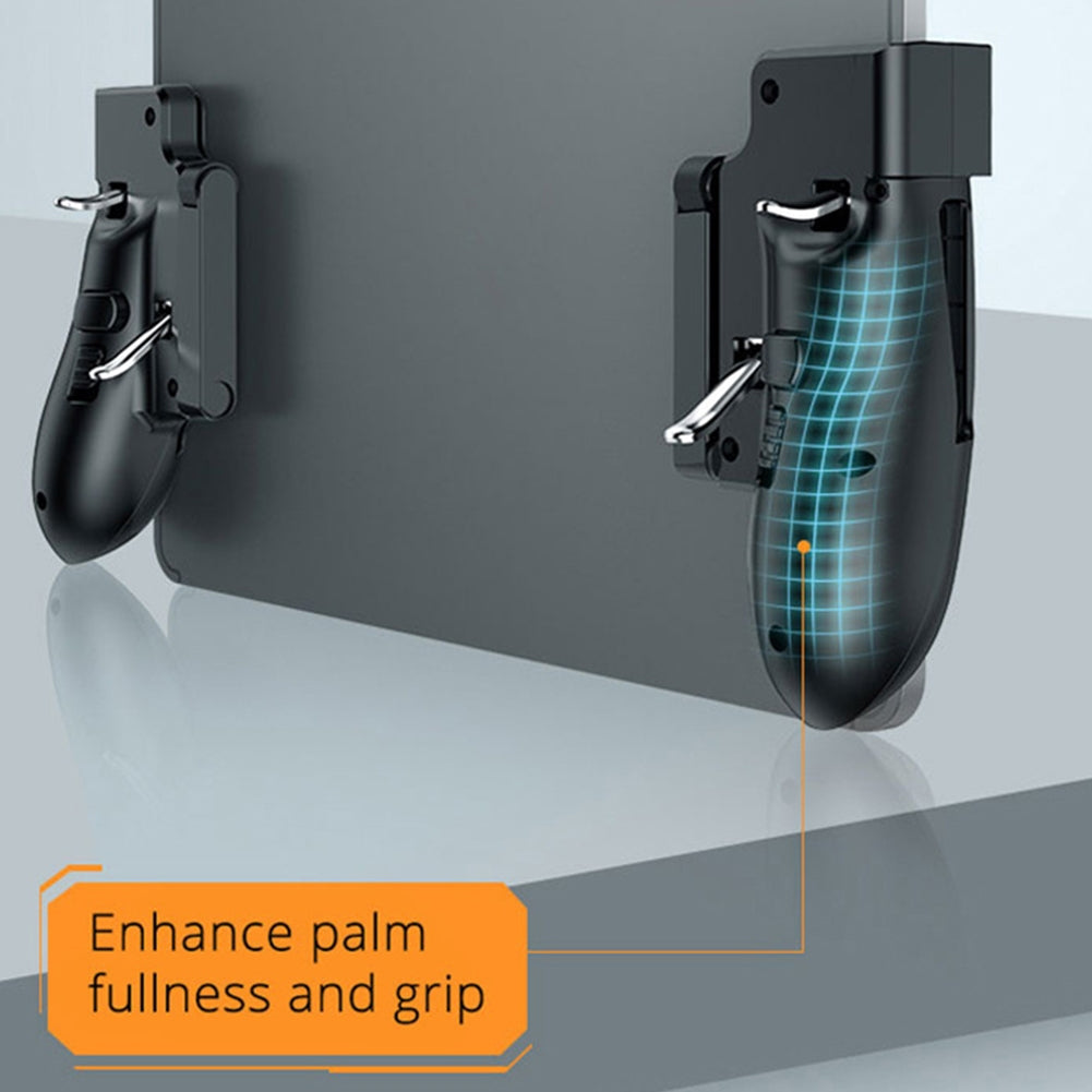 H11 6 Finger Mobie Controller For Pubg Gamepad Tablet Trigger Handle Portable Game Grip Handles black 1 pair