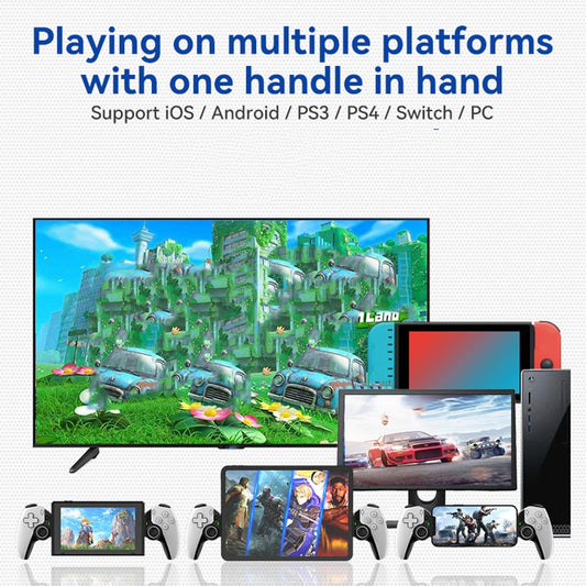 D9 Stretching Extendable Game Console Telescopic Game Controller with 2 Customization Back Keys Gaming Controller Red