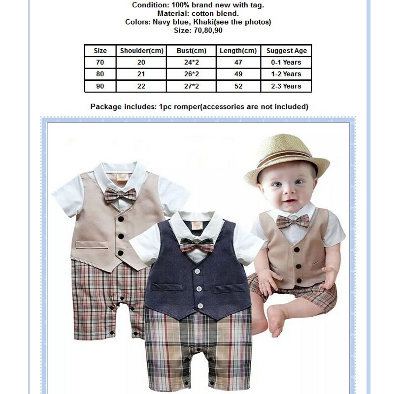 Pudcoco Hot Sale Newborn Gentleman Kid Baby Boy