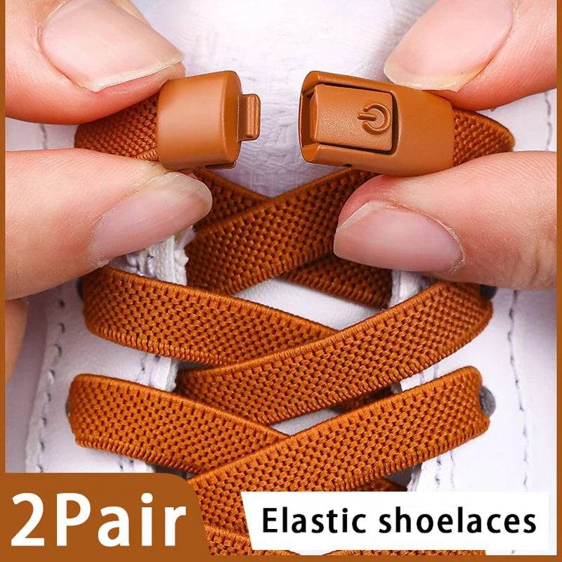 Cordones elásticos para zapatillas de tenis, sin cordones, con cierre de seguridad