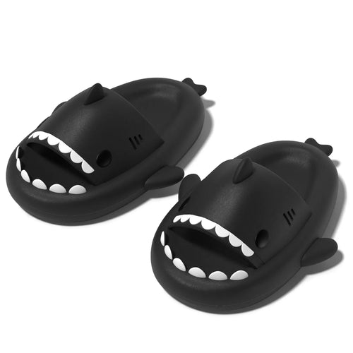 Pantuflas Feslishoet Shark con plataforma de nube suave para playa para mujer