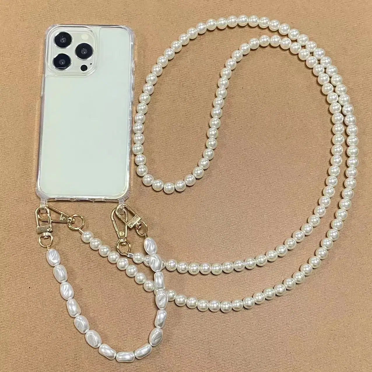 Color: Claret, Bundle: Case & Strap, Material: Denim - Korean Pearl Bracelets Chain Case with Lanyard Aesthetic Luxury Shell for Iphone 15 12 14 Pro Max XR X XS 7 8 Plus 15 Pro Cover