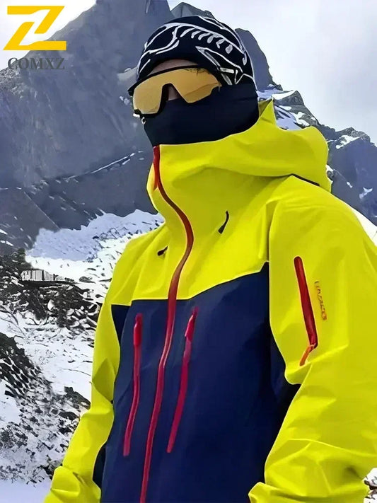 Color: Ivory, Size: L - Spring Autumn Men's Windbreaker Fashion Outdoor Mountaineering Travel Windproof Waterproof Hooded Jacket Slim Fit Versatile Coat