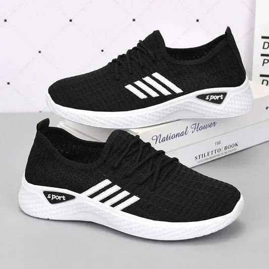 Color: negro, talla de calzado: 38-2025 Los últimos zapatos deportivos casuales para mujer coreanos más vendidos son zapatos para correr transpirables, livianos y de suela suave.