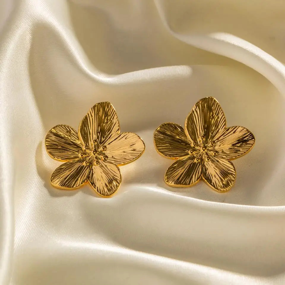 Nuevo pendiente de mariposa RAKOL de acero inoxidable de moda en oro de 18 quilates