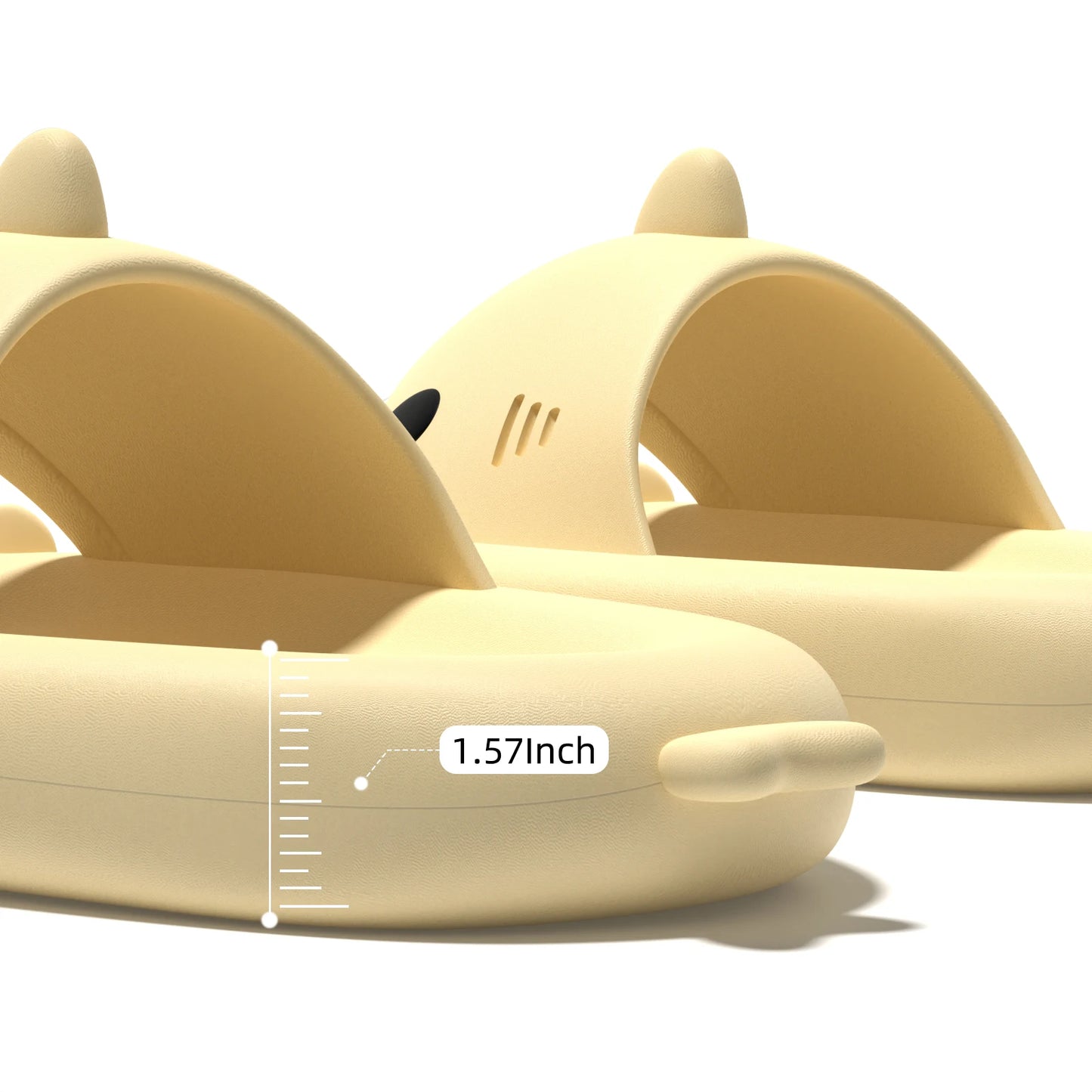 Pantuflas Feslishoet Shark con plataforma de nube suave para playa para mujer