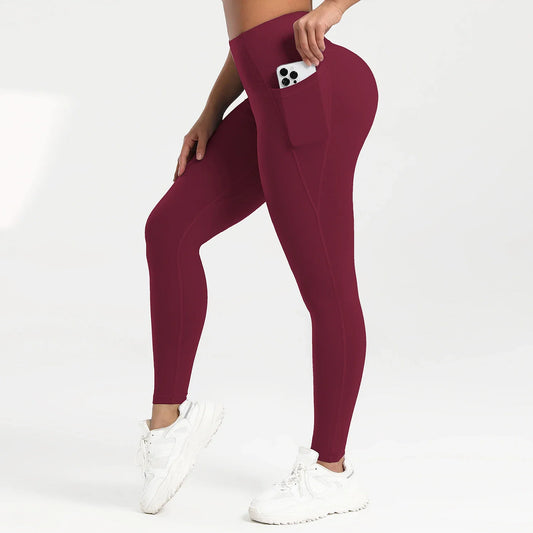 Color: negro, Talla: L - Leggings deportivos de cintura alta con bolsillo en la parte trasera, suaves y ajustados, para yoga y gimnasio, hasta los tobillos.