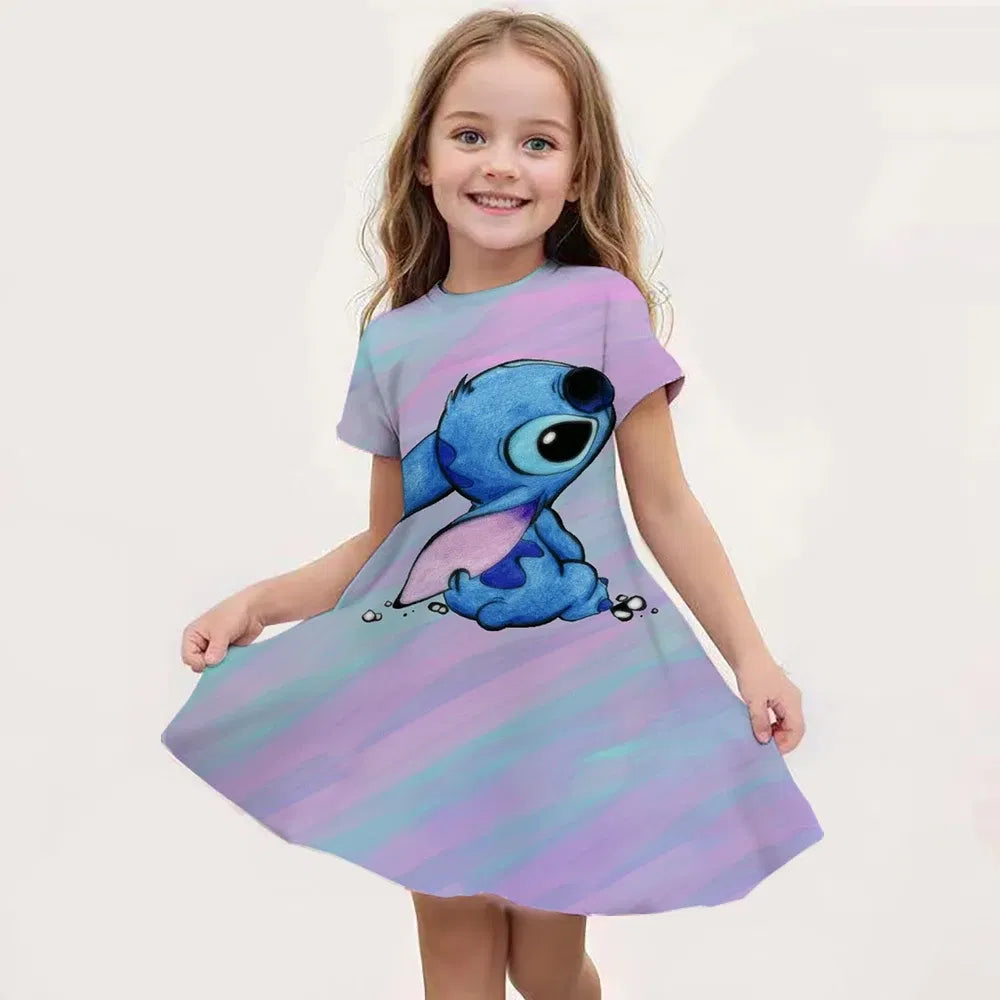 Color: Gold, Ships From: CHINA, Kid Size: 6 - Hot Sale Kids Girl Cosplay Snow Queen Top Disney Lilo & Stitch Princess Dress for 2-14 Years Girls Birthday Party Dresses