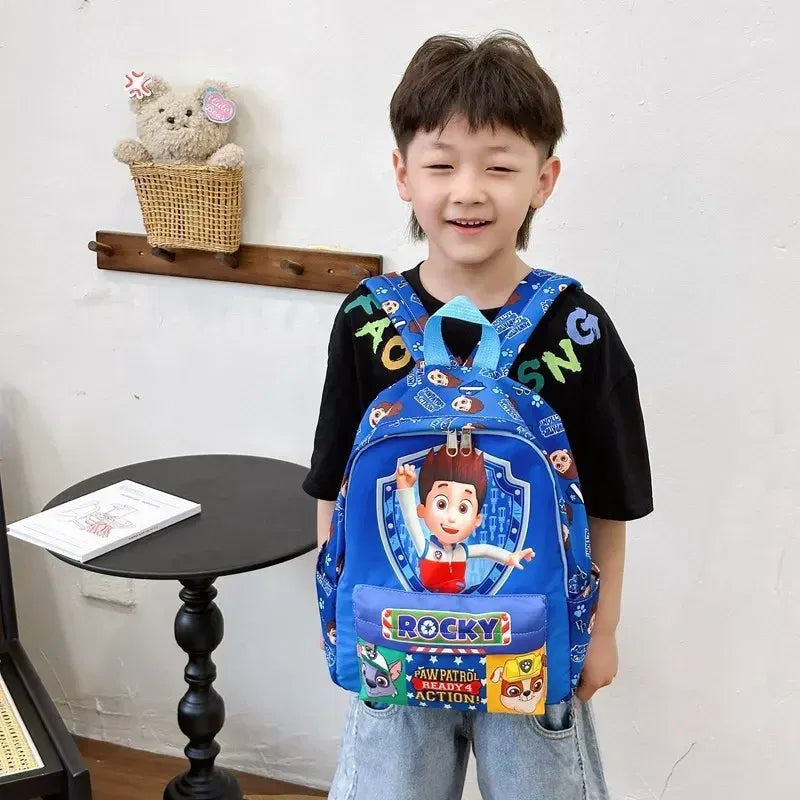 Color: Blue - PAW Patrol Original Backpack Skye Chase Schoolbag Anime Figure Boys Girls Puppy Patrol Doll Cute Cartoon for Children Toys Gifts