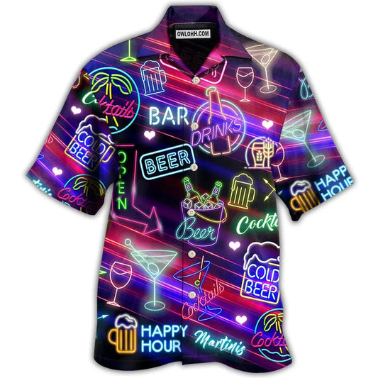 Color: black, Size: 5XL - 2023 Men's Hawaiian Shirts Party Beer Harajuku Oversized Shirt Fashion Printed Short-sleeved Beach Top Tee Men's Clothing Camisa