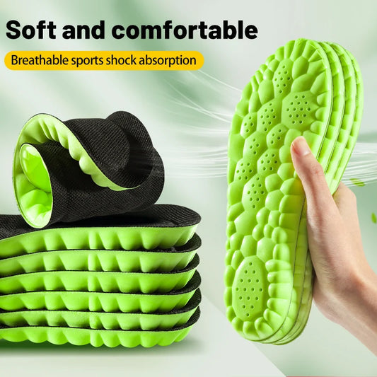 Sports Insole 4D Cloud Style Sweat Absorbing Breathable Thickened