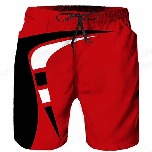 Color: black, Size: L - 2023 Summer Men's Swimwear Shorts Racing Beach Shorts Motorcycle Swim Trunk Men Swimsuit Surf Board Short Boy Pants Fitness Gym