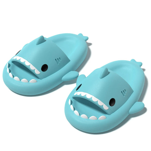 Pantuflas Feslishoet Shark con plataforma de nube suave para playa para mujer