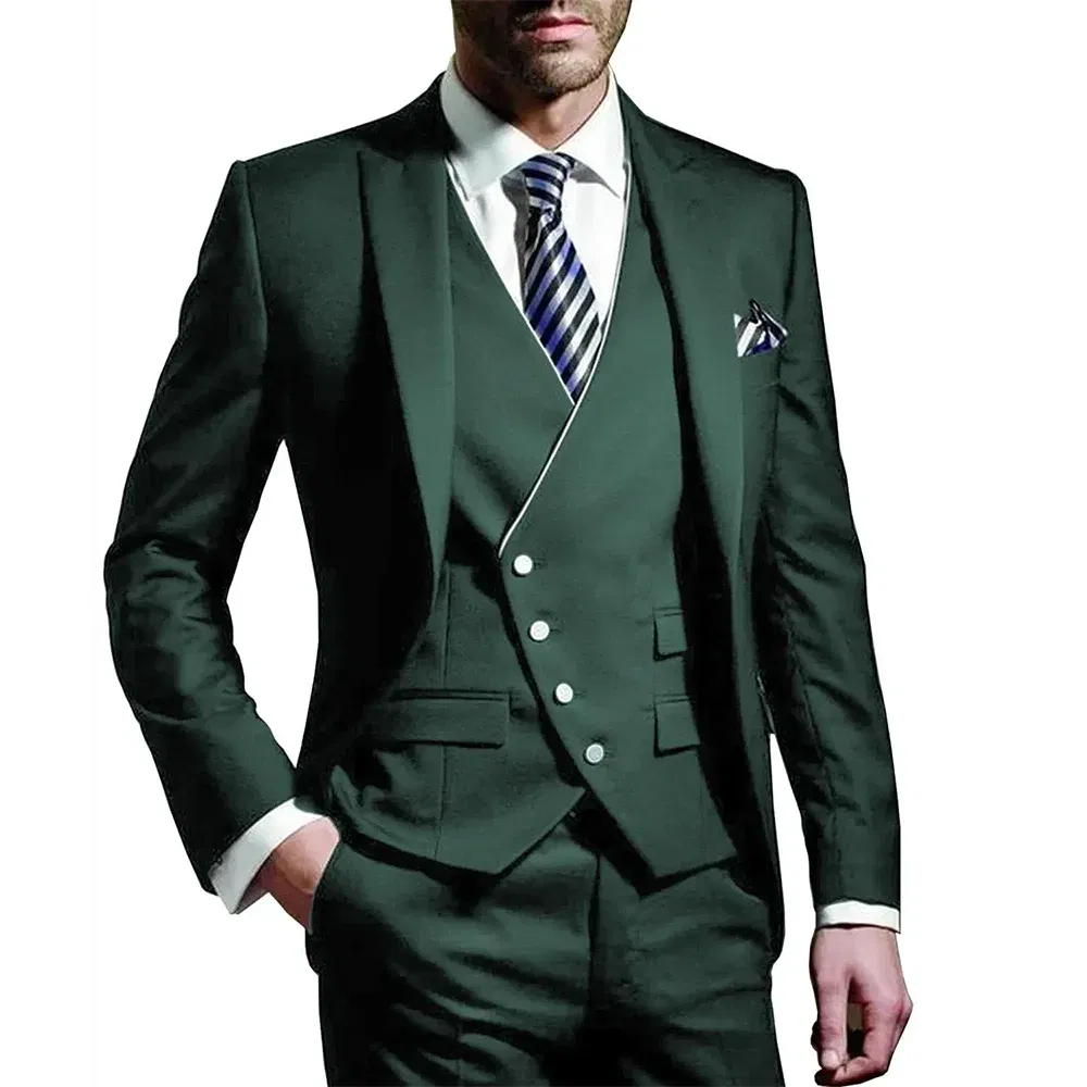 Color: Mint, Size: One Size, Ships From: CHINA - White Men Wedding Suits Groom Wear Peak Lapel Wedding Groom Tuxedos Business Party Suit 3 Pieces (Jacket+Vest+Pant?Costume Homme