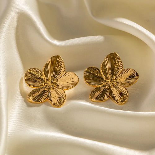 Nuevo pendiente de mariposa RAKOL de acero inoxidable de moda en oro de 18 quilates