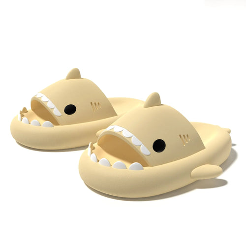 Pantuflas Feslishoet Shark con plataforma de nube suave para playa para mujer