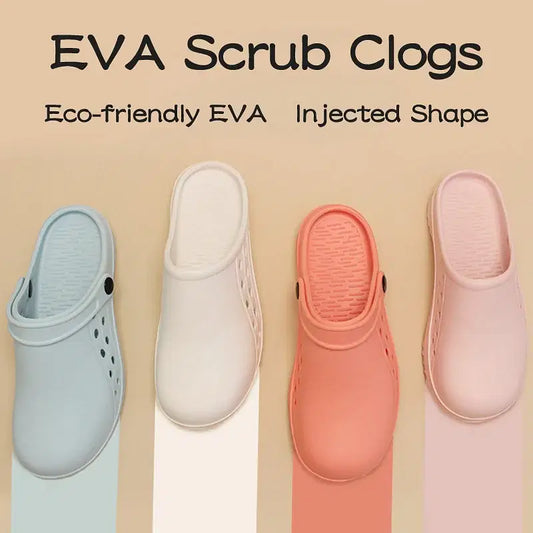 Color: Pink, Shoe Size: 33 - Slip Resistant Laboratory Doctor Clogs Women Men EVA Medical Shoes Ultra Light Surgical Shoes Breathable Garden Work Slippers