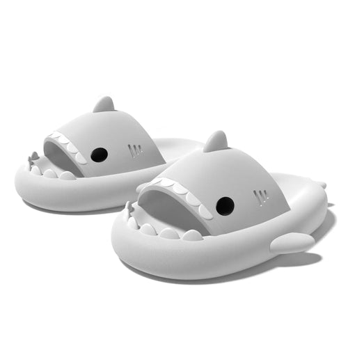 Pantuflas Feslishoet Shark con plataforma de nube suave para playa para mujer