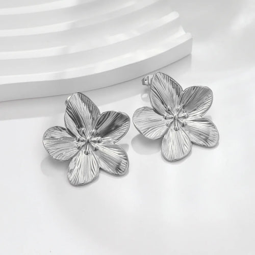 Nuevo pendiente de mariposa RAKOL de acero inoxidable de moda en oro de 18 quilates