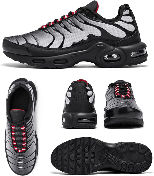 Men'S Running Shoes, Men'S Fashion Sneakers, Air Basketball Shoes for Men,Walking Shoes Women, Men'S Trail Running Shoes Athletics Fitness Sport Tennis Shoes Cross Trainers,Grey