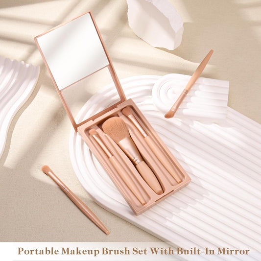 Travel Makeup Brush Set,Travel Size Makeup Brushes,Travel Small Makeup Brush Set, Makeup Brush Travel Case, Mini Makeup Brushes Travel Set, Travel Make up Brushes Set, Eyeshadow Brush Set