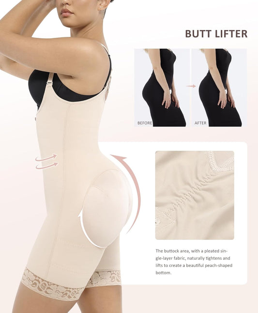 Shapewear for Women Open Bust Bodysuit Butt Lifter Body Shaper Tummy Control Shapewear