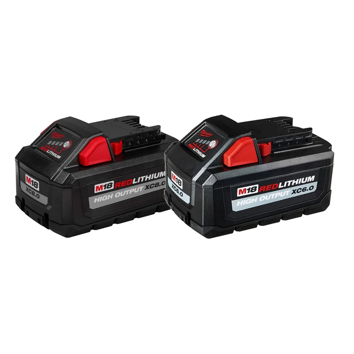Red Lithium 18V 6.0Ah Power Tool Battery for M18 Tools, 2 Count