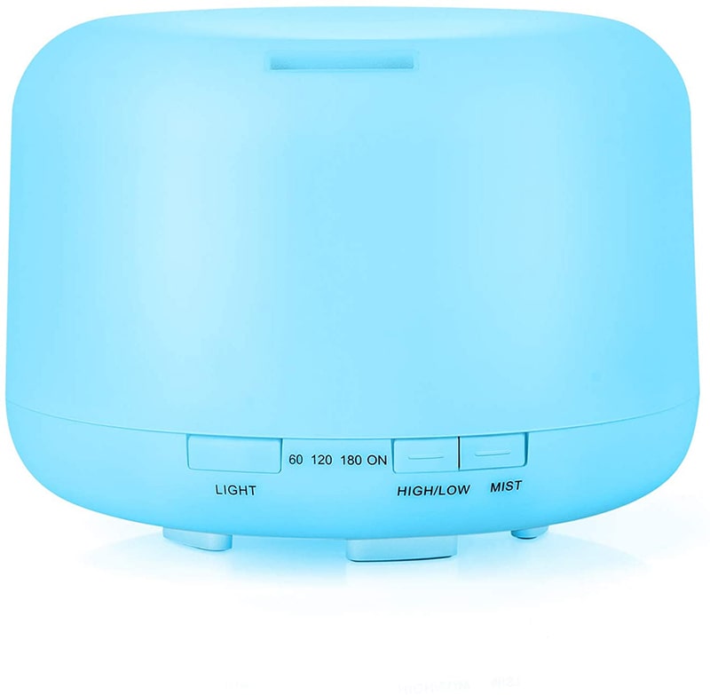 Difusor de aromaterapia de aceites esenciales que cambia de color con control remoto