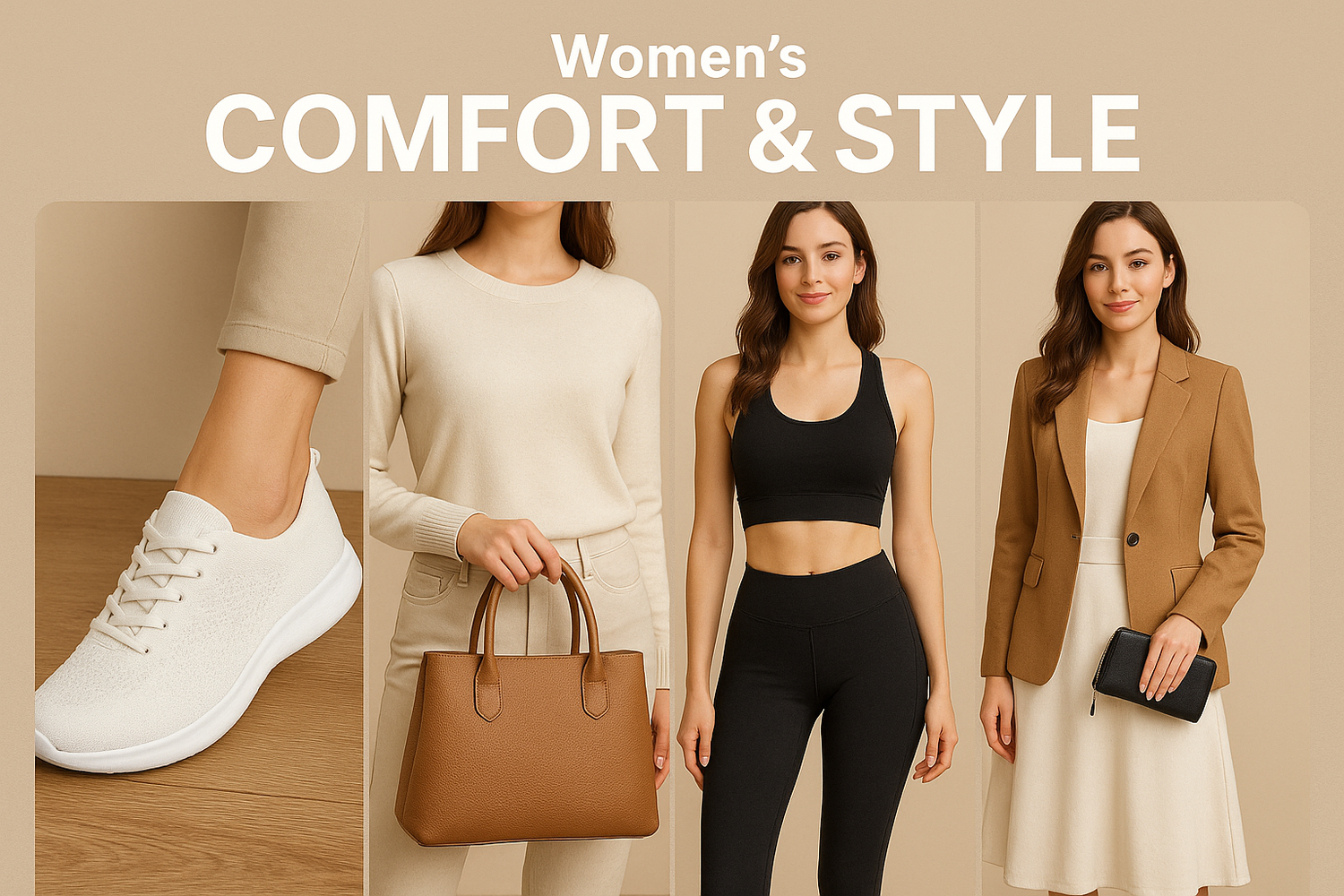 A complete selection of women’s fashion — from shoes and bags to activewear and elegant outfits. Discover comfort and style in every piece