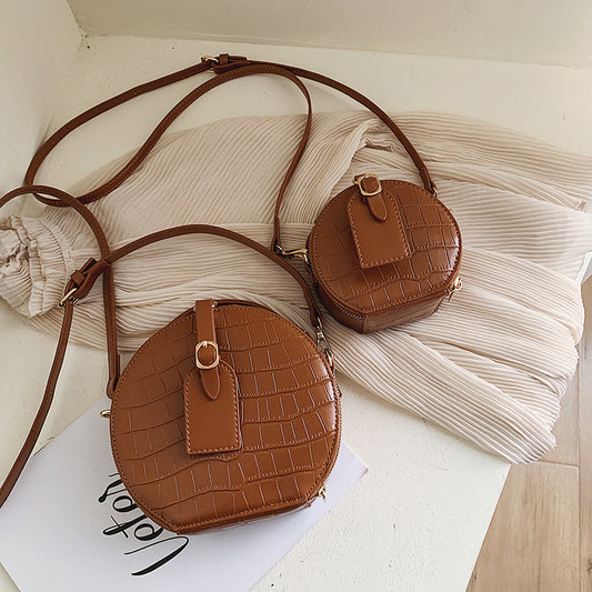 Color: Brown, Size: S - Wild small round bag