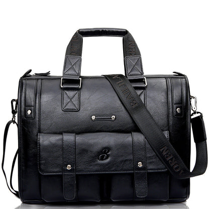 Color: Black, Size: Medium - Business Bag Handbag Men's Large Capacity Travel Men's Bag