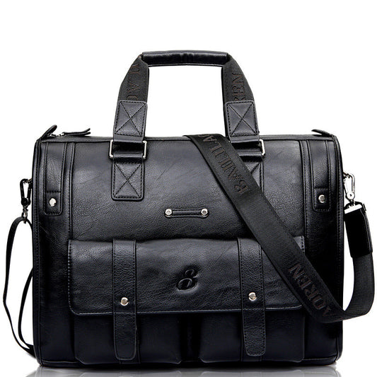 Color: Black, Size: Medium - Business Bag Handbag Men's Large Capacity Travel Men's Bag