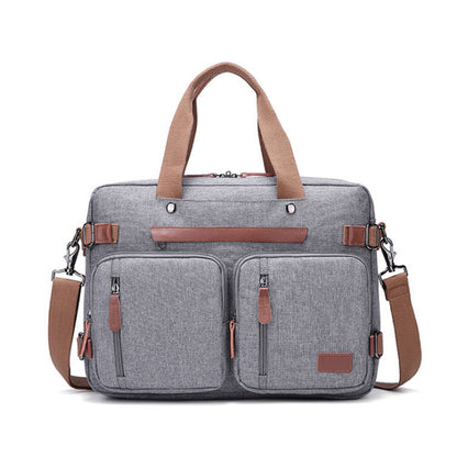Color: Light Grey, Size: 15.6 inch - Men's Multifunctional Portable Briefcase