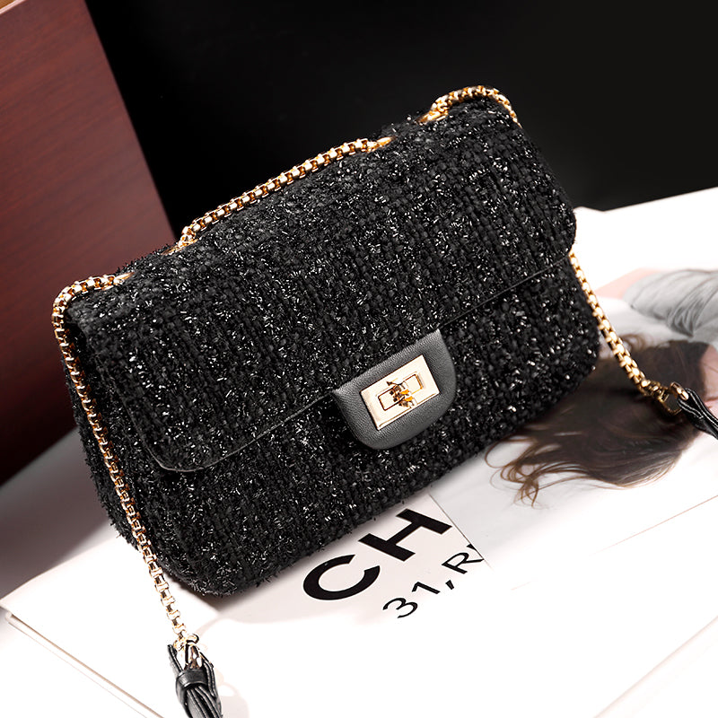 Color: Black, Size: large - Single Shoulder Chain Small Square Bag