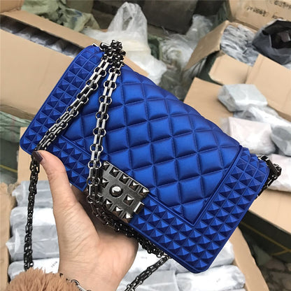 Color: Blue, Size: L - Chain bag