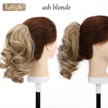 Synthetic 12-26Inch Claw Clip on Ponytail Hair Extension Ponytail Extension Hair for Women Pony Tail Hair Hairpiece
