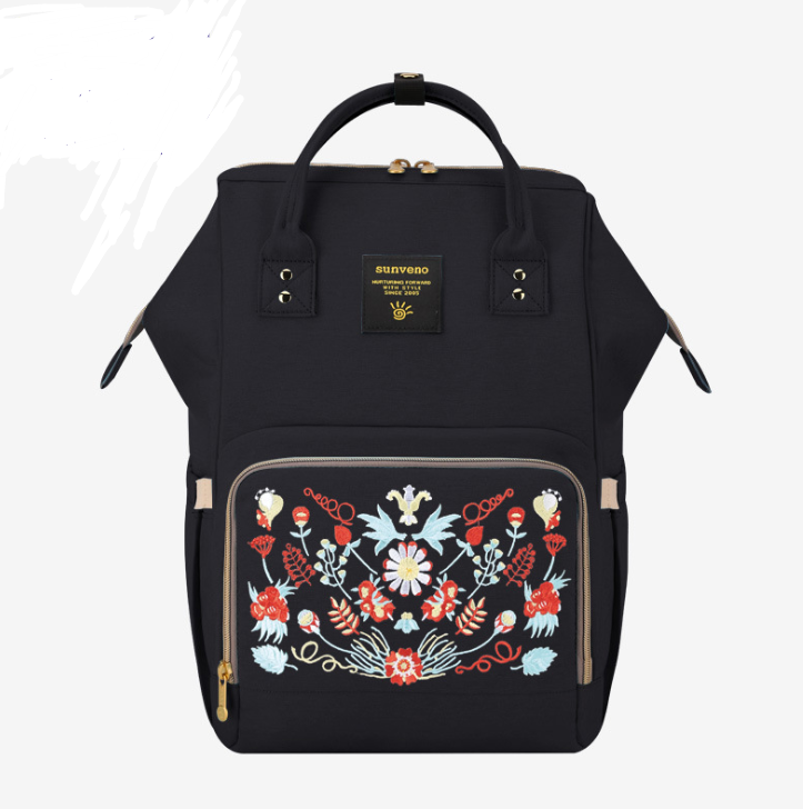 Color: Black fighting Fang Fei - Baby Mummy Bag Multi-function Large-capacity Mummy bag Shoulder Mother Bag Out Backpack Fashion Maternal and Child Package