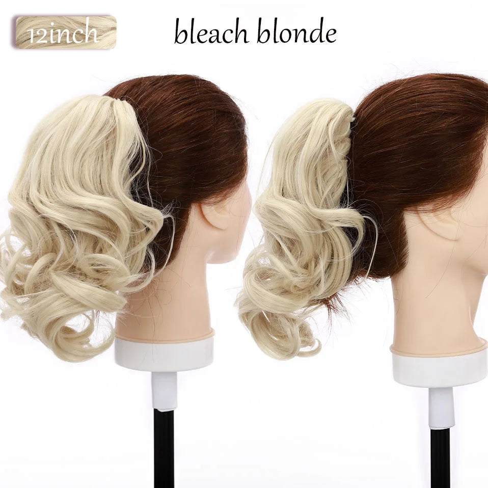 Synthetic 12-26Inch Claw Clip on Ponytail Hair Extension Ponytail Extension Hair for Women Pony Tail Hair Hairpiece