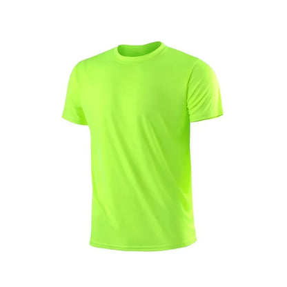 High Quality Men Breathable Fast Drying Running Sports Fitness Breathable Comfortable Short Sleeve T-Shirt Casual Light Gym Tops