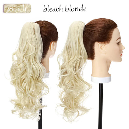 Synthetic 12-26Inch Claw Clip on Ponytail Hair Extension Ponytail Extension Hair for Women Pony Tail Hair Hairpiece