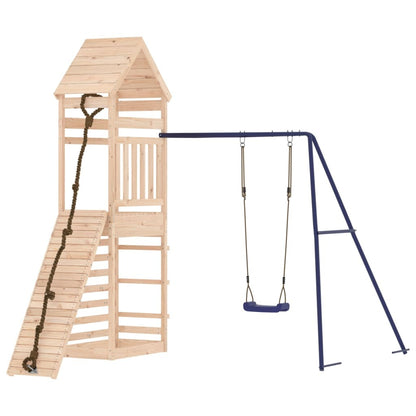 Outdoor Playset Natural pine, Blue Solid pine wood Large Durable